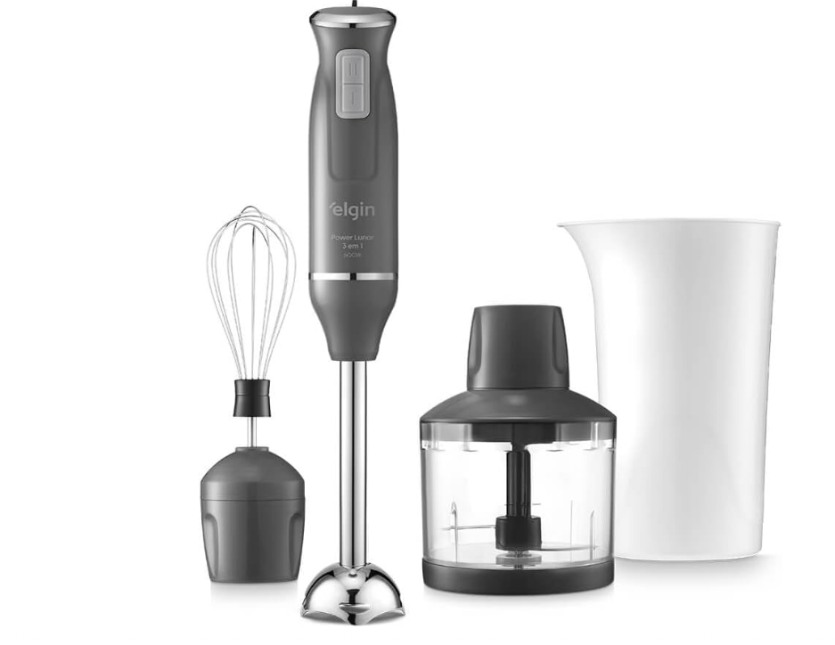 Mixer Power Inox 3 em 1 600W Elgin Lunar 220V - Mixer, triturador e batedor